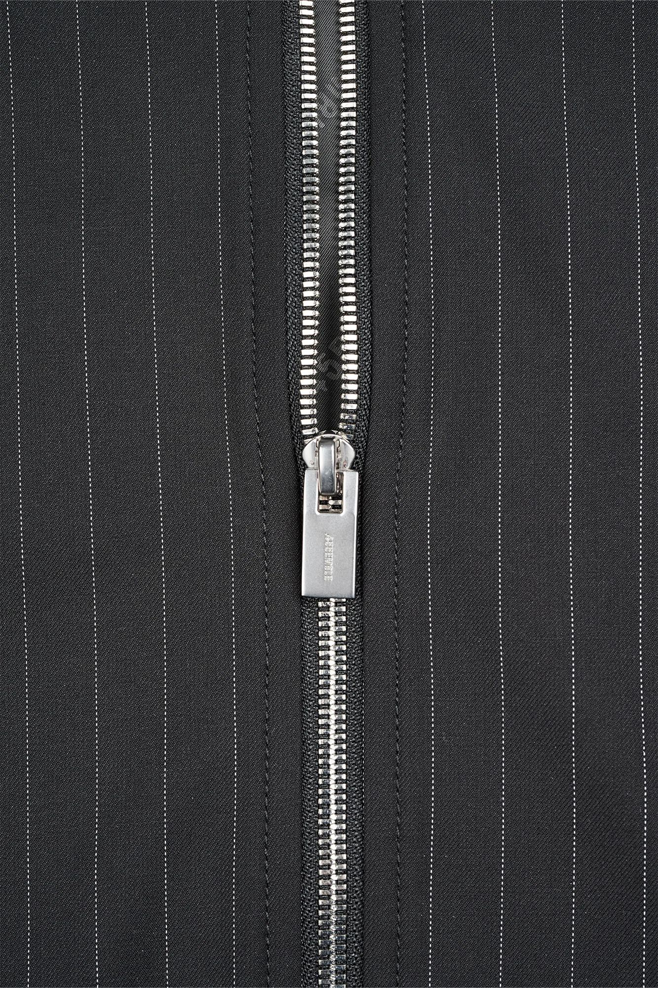 455EMBLE Pinstripe Badge Wool-Blend Blouson Jacket