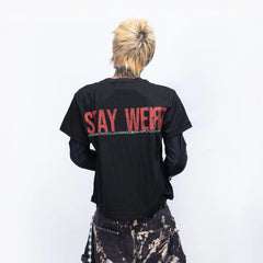 FVVO Stay Weird Graphic Punk T-Shirt