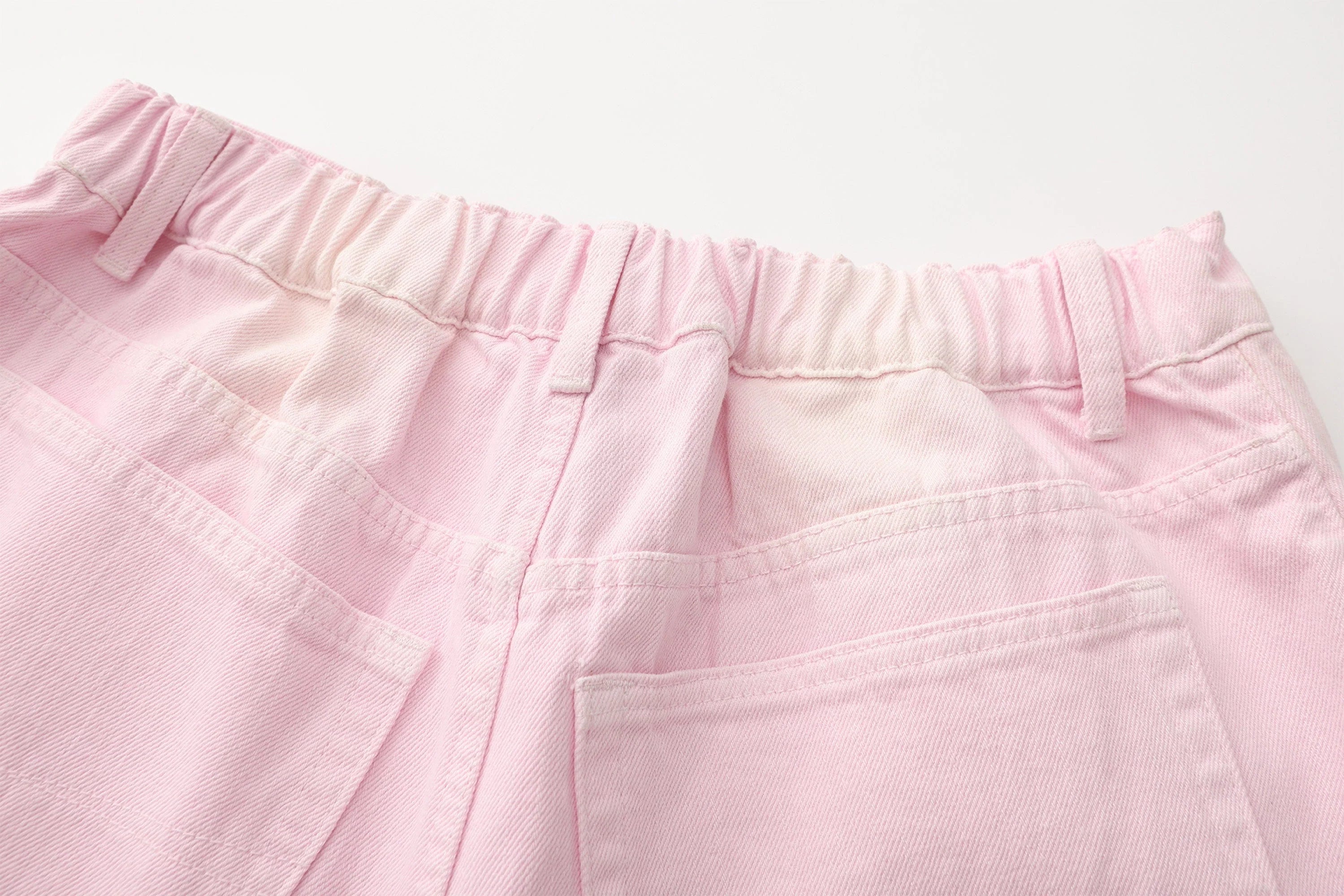 VANN VALRENCE Washed Beaded Double-Knee Trousers