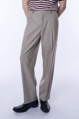 ASSEEN Essential Pleated Straight-Leg Cigarette Trousers