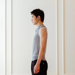 KADAKADA Retro Cowl-Neck Knited Sleeveless T-Shirt