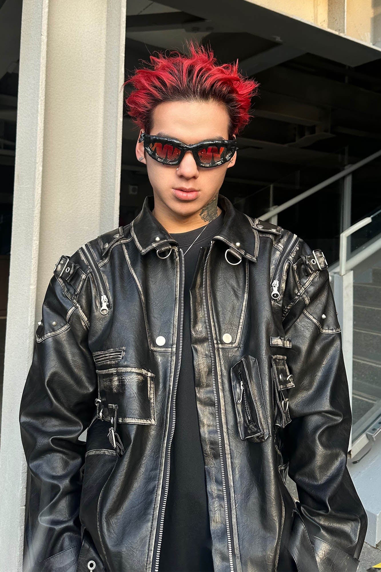 Pi0neeR Venom Melt Dripped Resin Sunglasses