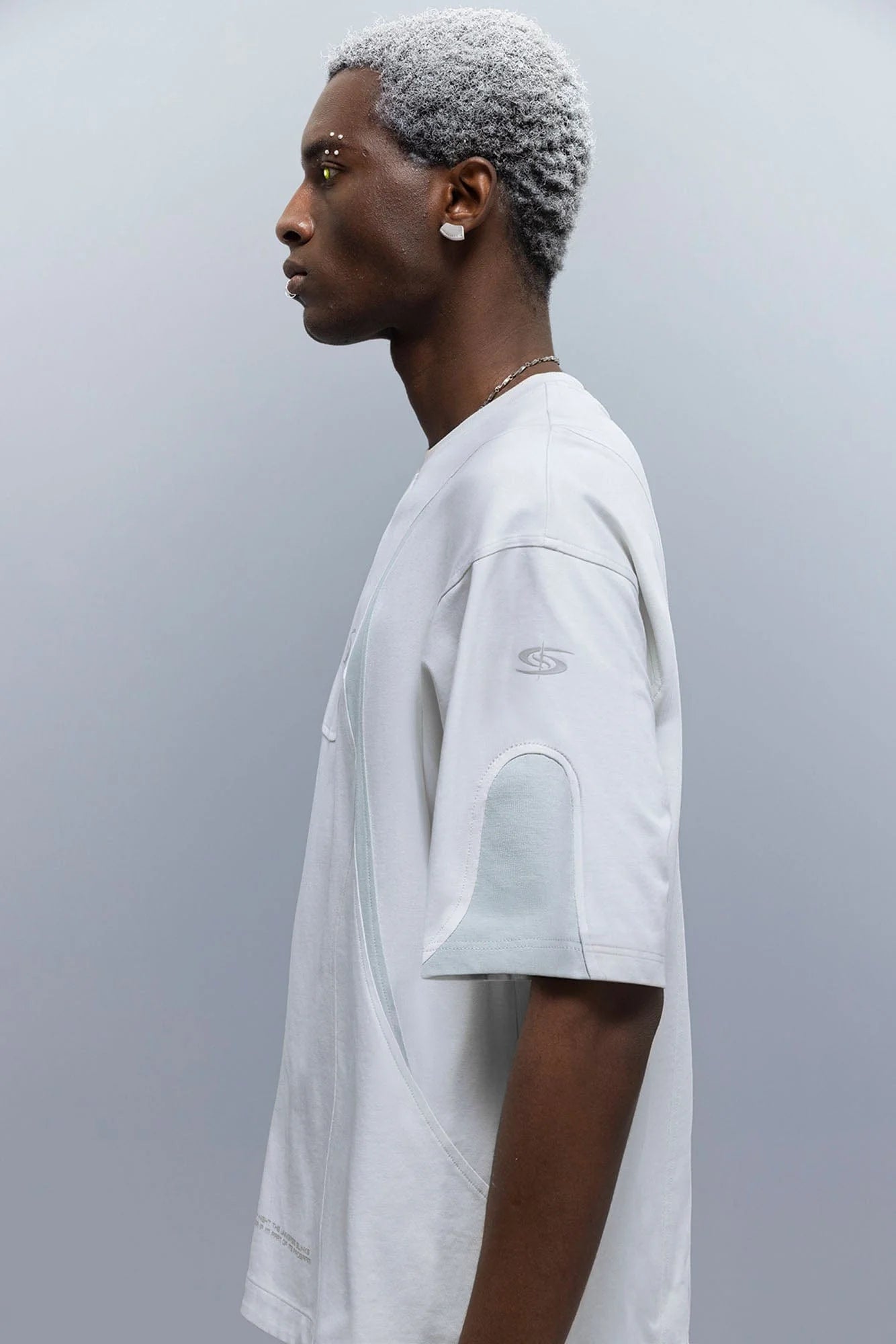 XIPHEVIL Curve Spliced Quick-Dry Sorona T-Shirt Ice