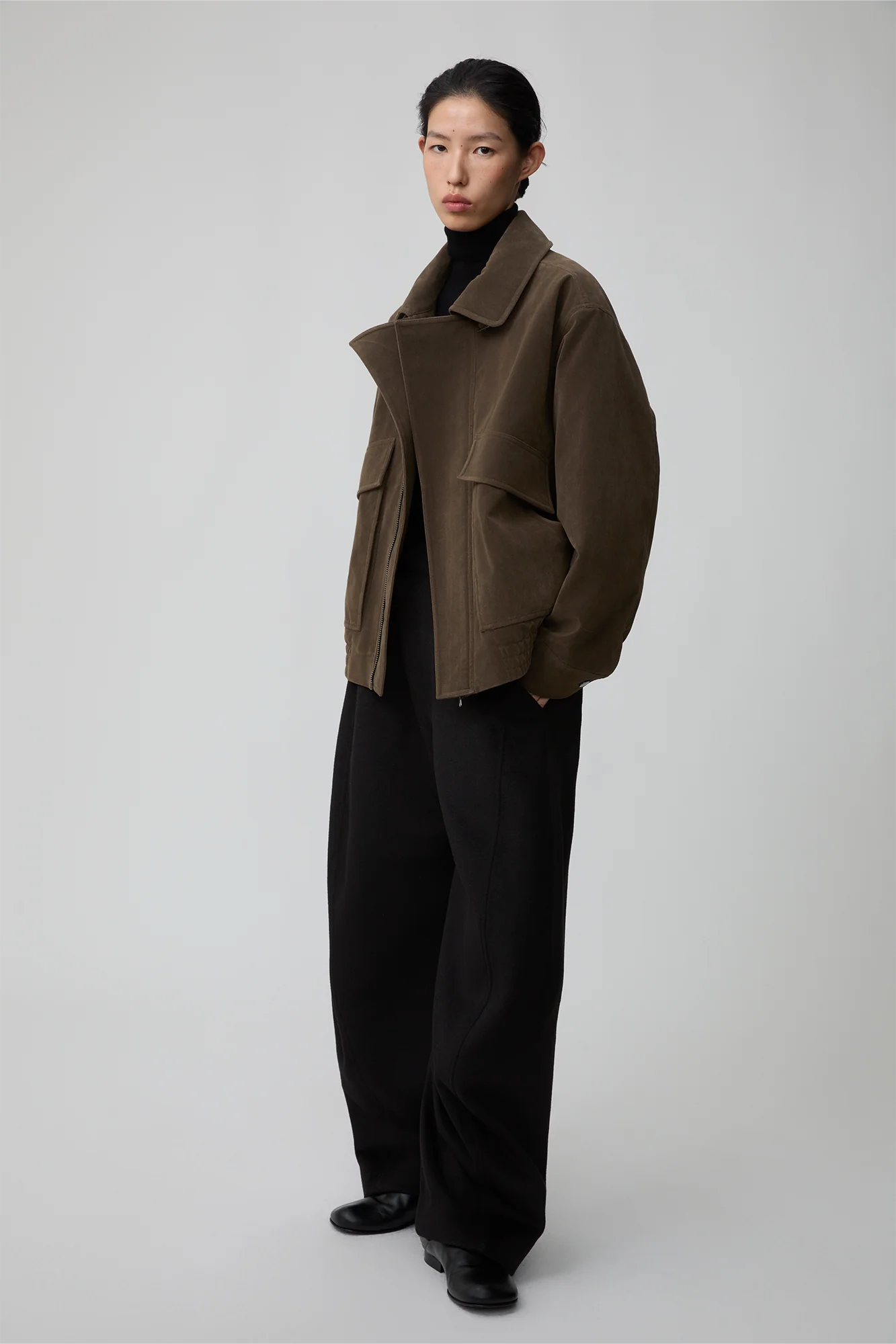 OPICLOTH Essential Wool-Blend Barrel Pants