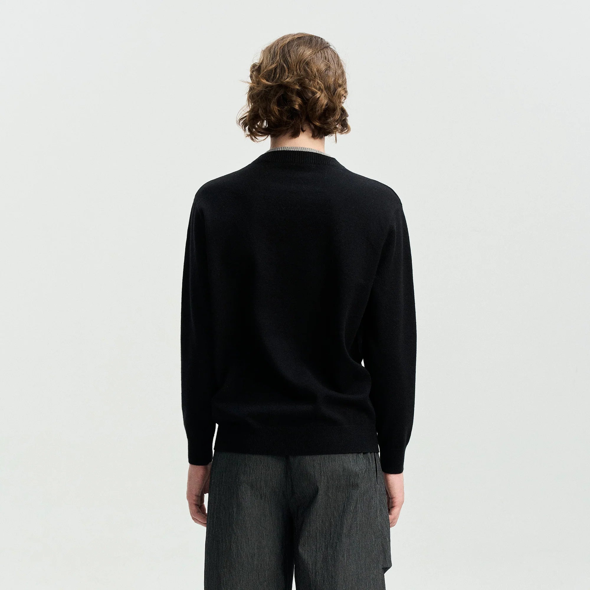 LEONSENSE Faux-Layered Henley Sweater
