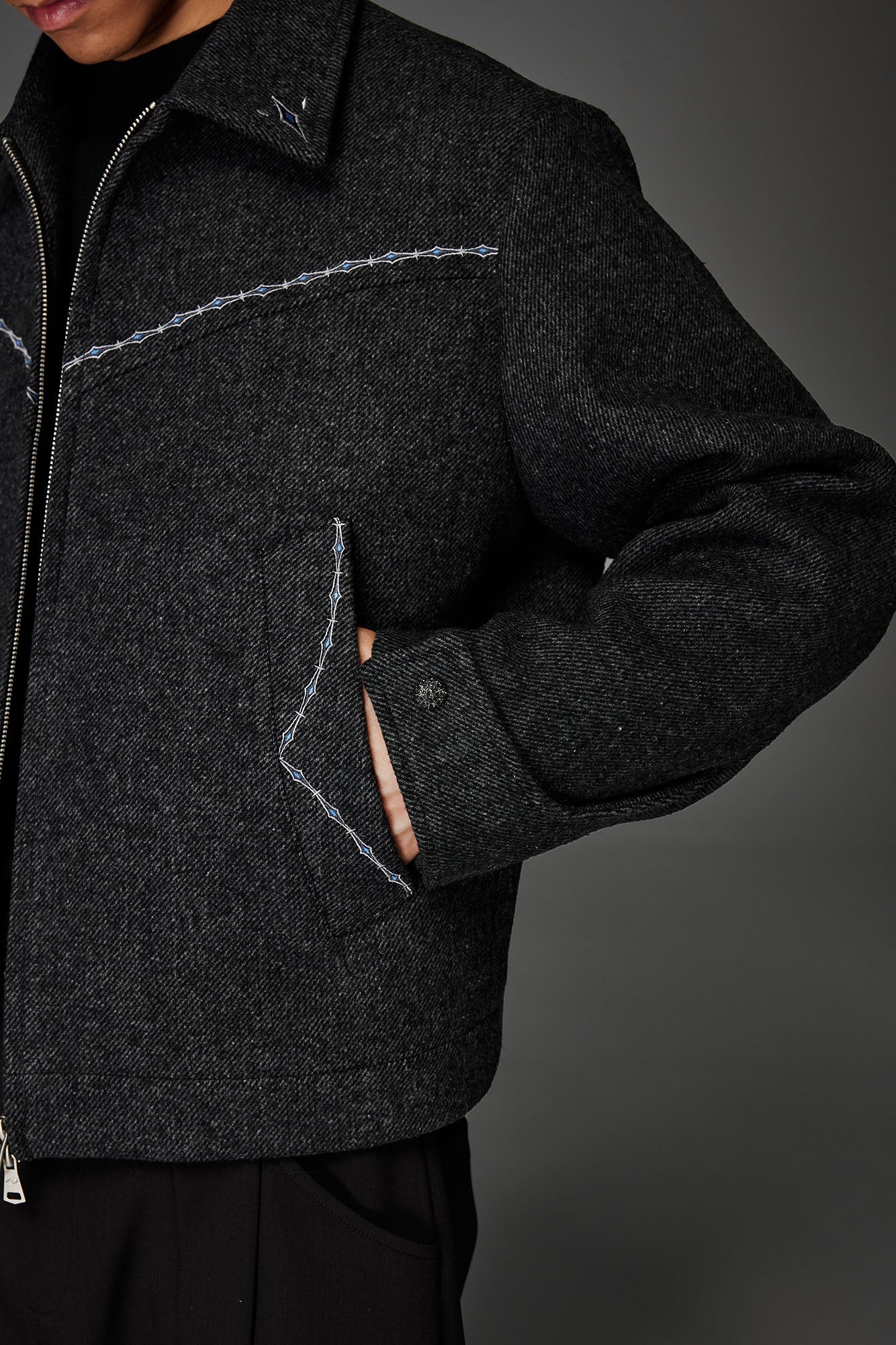 CATSSTAC Contrast-Stitched Wool-Blend Jacket