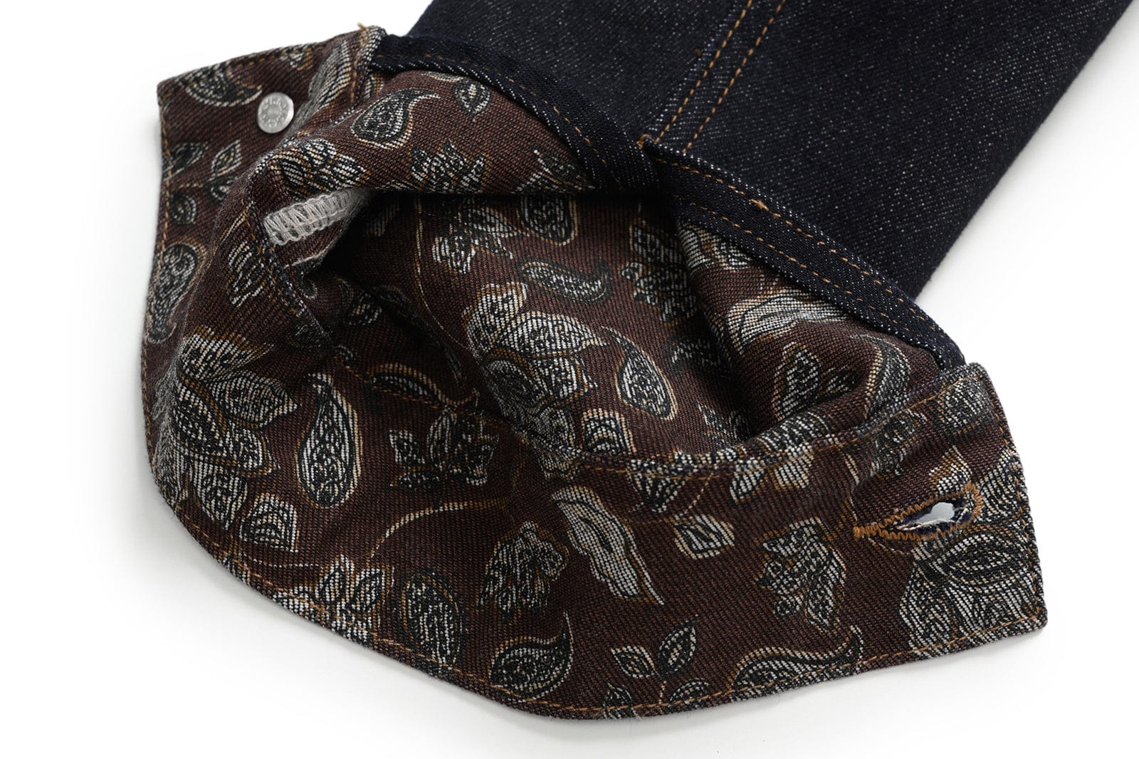 OKAYTHXBYE Floral-Lined Denim Jacket