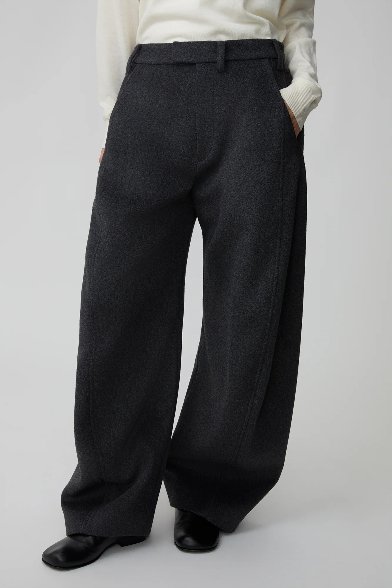 OPICLOTH Essential Wool-Blend Barrel Pants