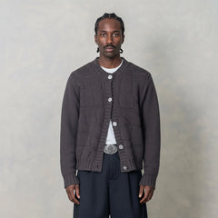 IN EXISTENCE Wool-Blend Snake Scale Jacquard Cardigan