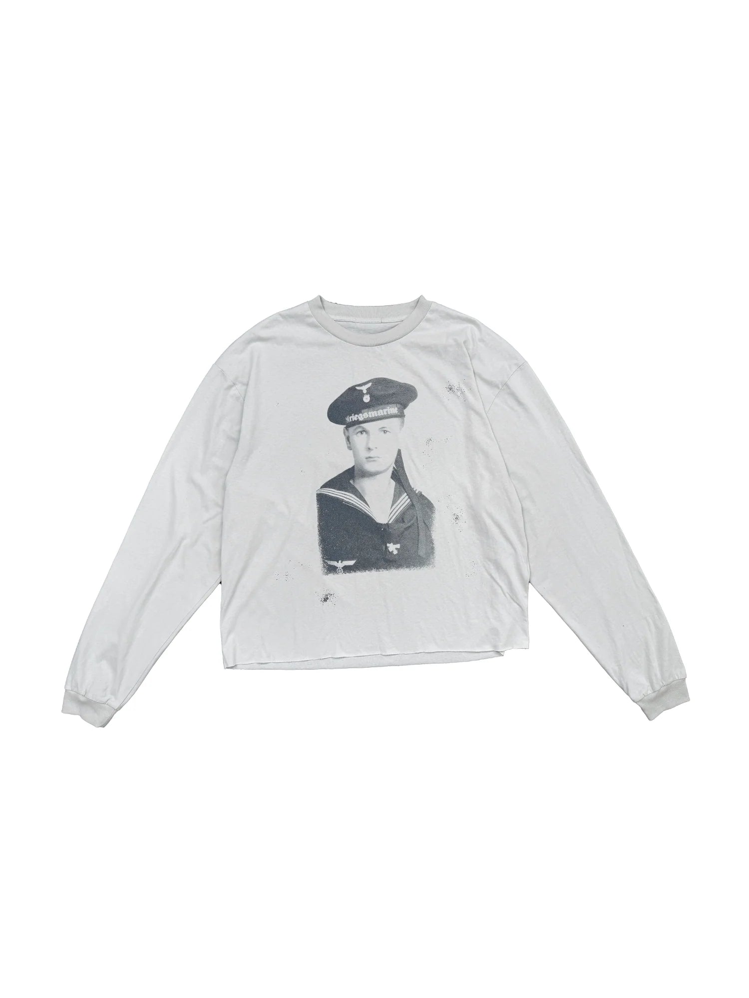 RICHILL Retro Naval Graphic Crewneck Long-Sleeve Tee