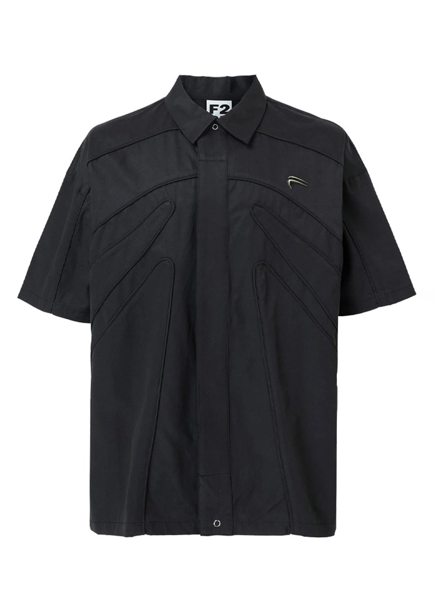 F2CE Spliced Metal Logo Half Shirt