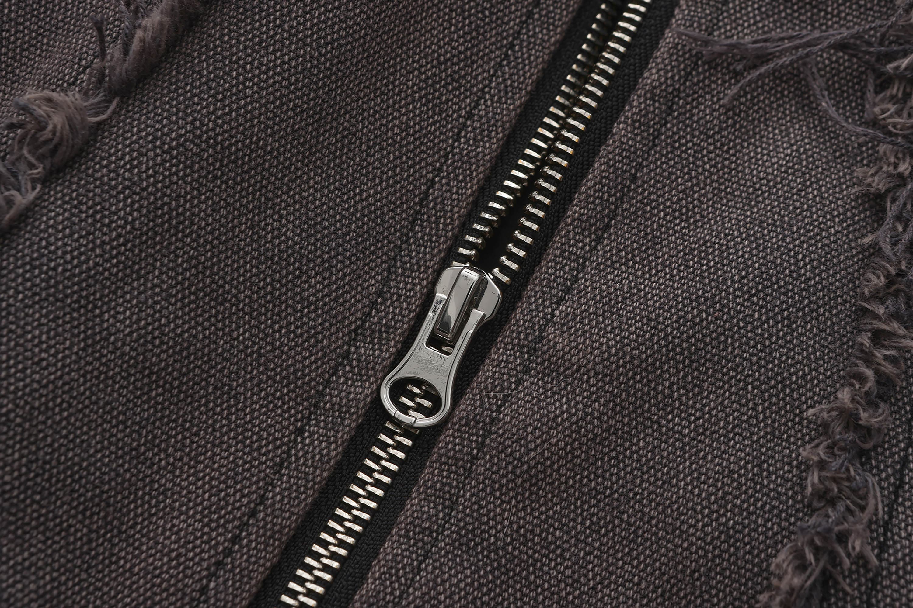 BLACK8MOB Deconstructed Frayed Jacket