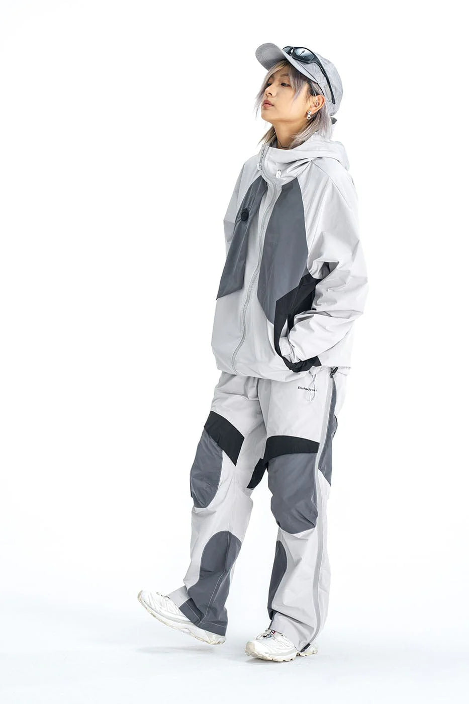 ENSHADOWER Spliced Splash-Proof Outdoor Zipper Jacket