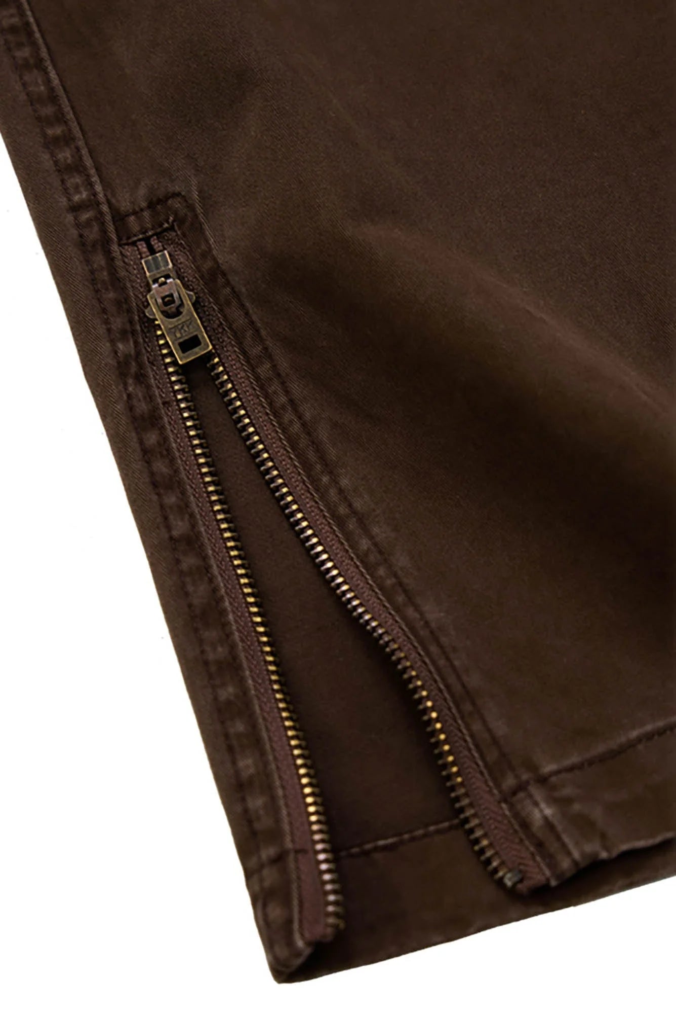 BANANA CLUB Zippered-Hem Multi-Pocket Crinkled Cargo Pants