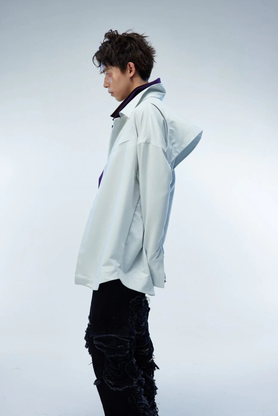 WHISTLEHUNTER Modern Caped Oversized Shirt