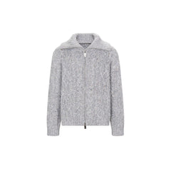 TIWILLTANG Dual-Zipper Cable Knit Funnel Sweater