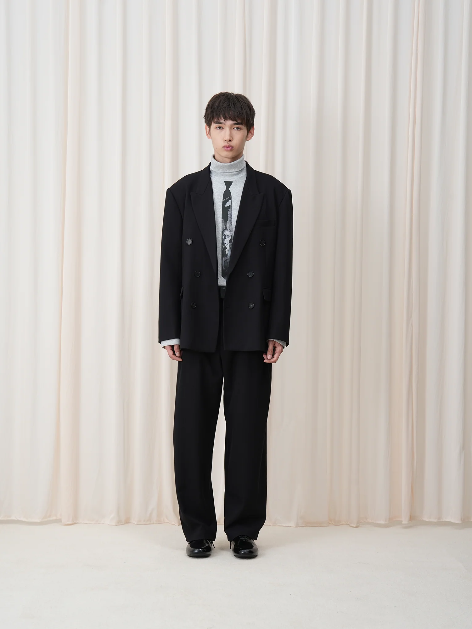 OUYANG WENJUN Classical Double-Breasted Oversized Blazer
