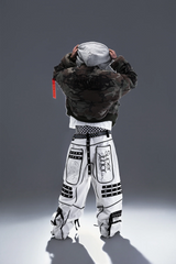 PCCVISION Detachable-Hood Camo Bomber