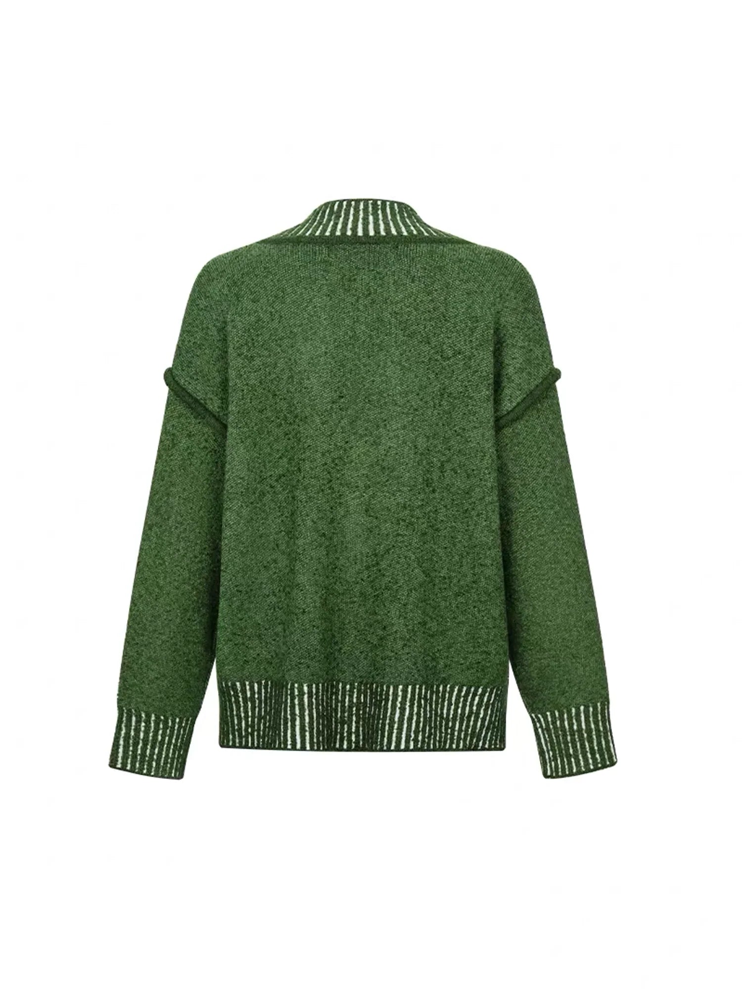 TIWILLTANG Retro Oversized V-Neck Sweater