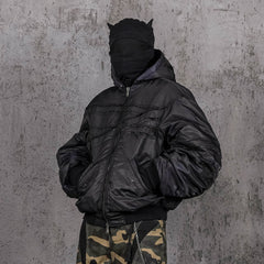UNDERWATER Distressed Bondage MA-1 Jacket Black