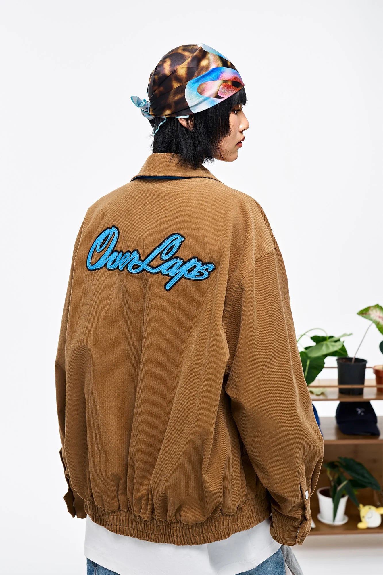 OVERLAPS Embroidered LOGO Utility Snap Jacket
