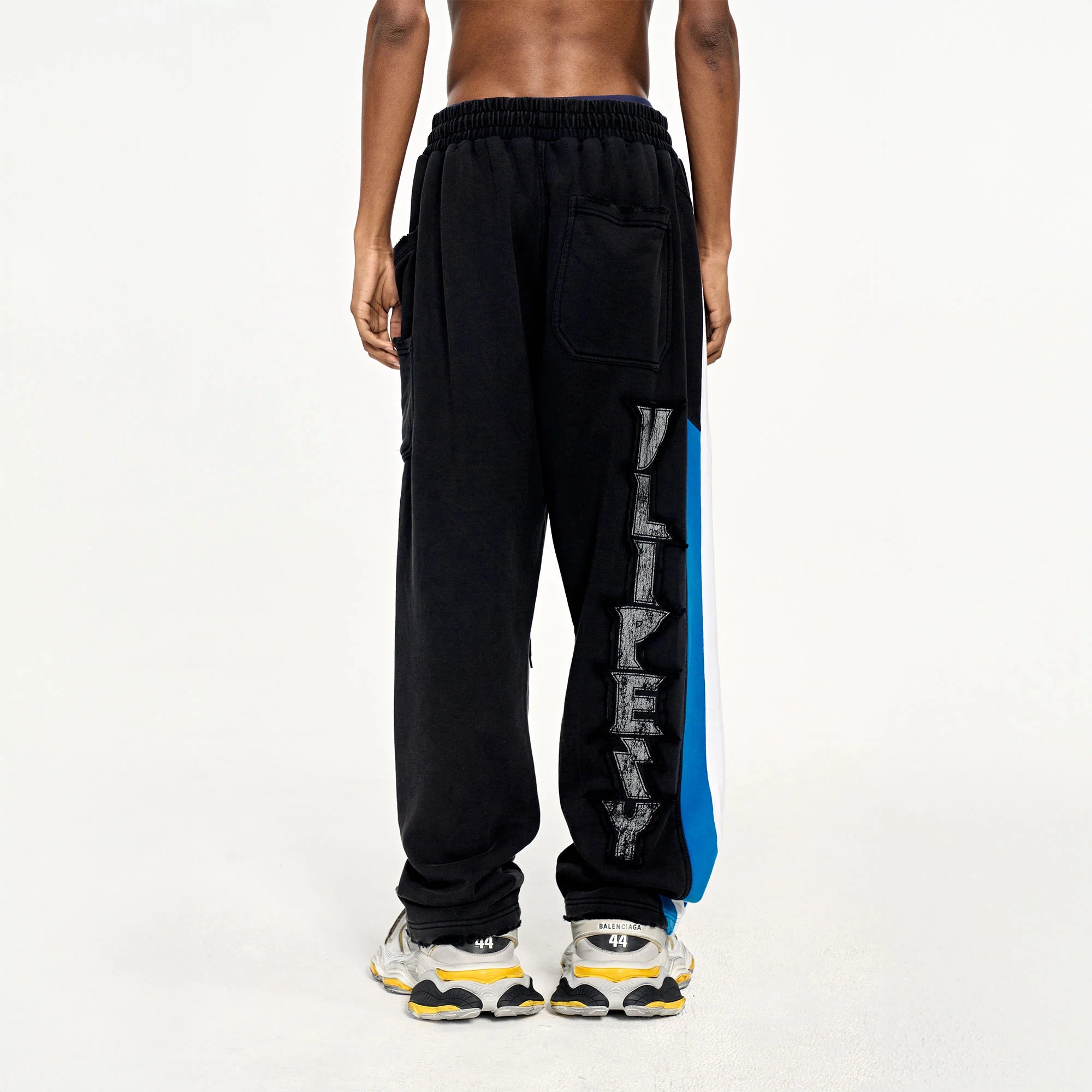 ULIPERY Asymmetric Striped LOGO Sweatpants