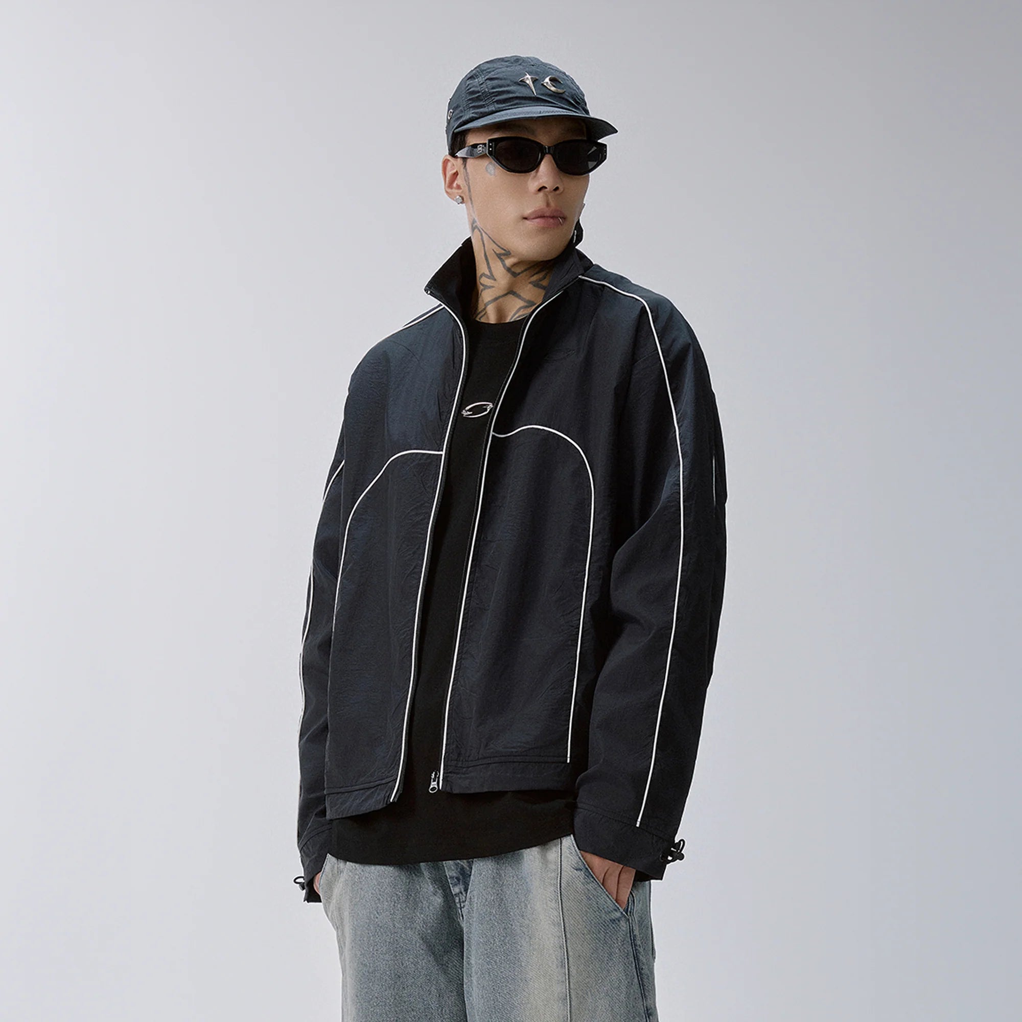 F2CE Contrast Piped Track Jacket