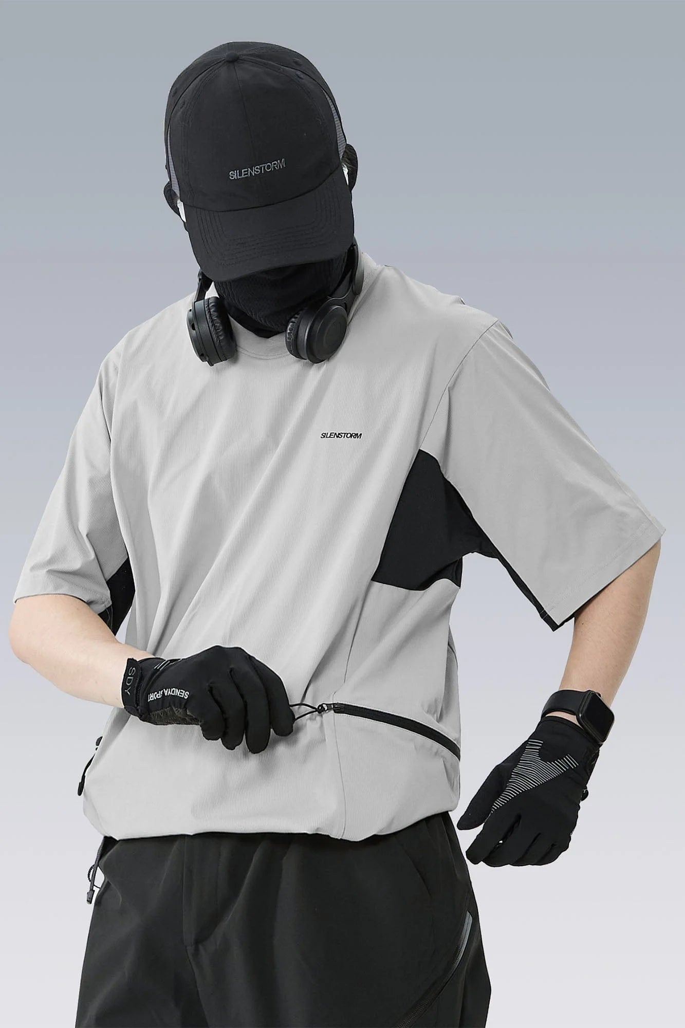 SILENSTORM Tech Panel Drawstring-Hem Quick-Dry T-Shirt
