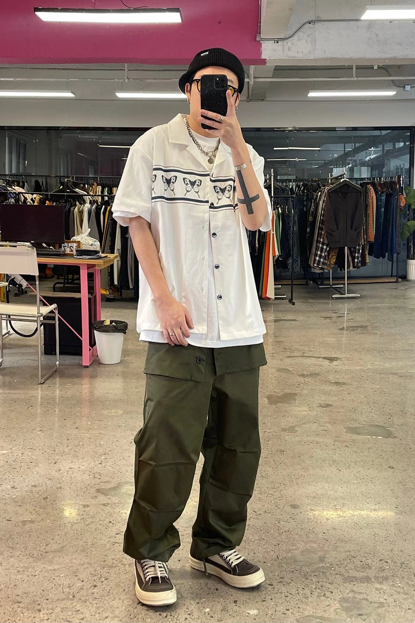 ME DA IGUAL Layered Fold-Over Straight-Leg Pants