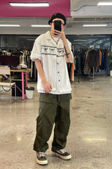ME DA IGUAL Layered Fold-Over Straight-Leg Pants
