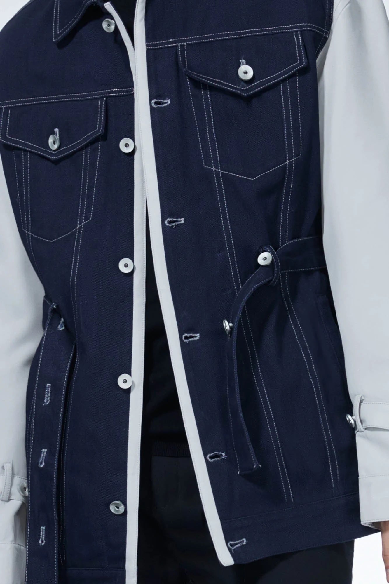 LOSTNFOUND Spliced Stitch Strappy Jacket