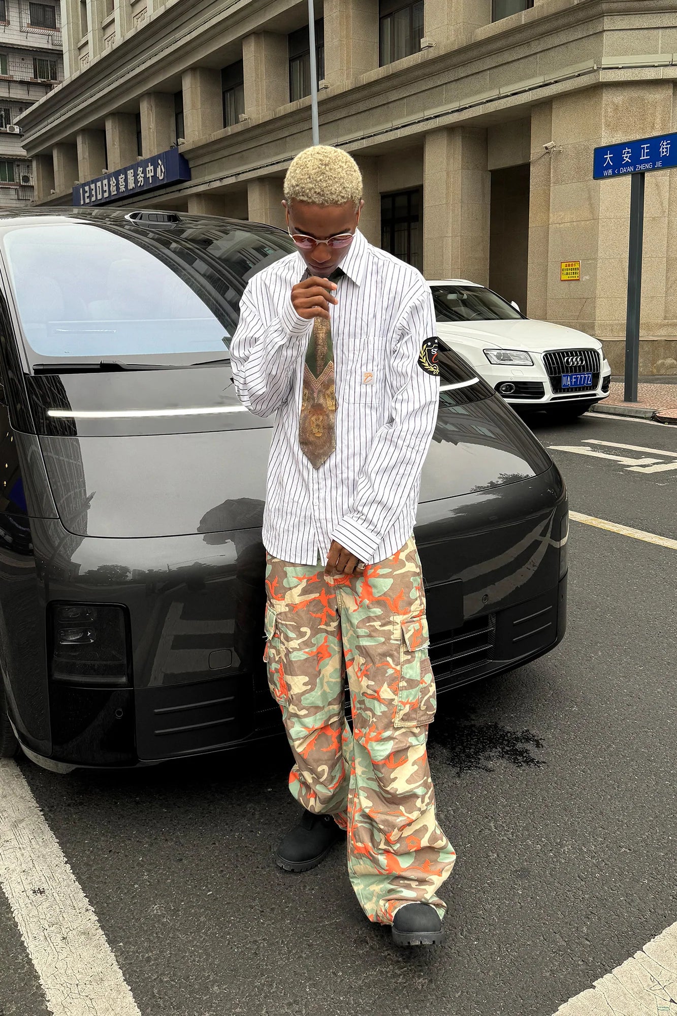 STEEPC Camo Wide-Leg Cargo Pants