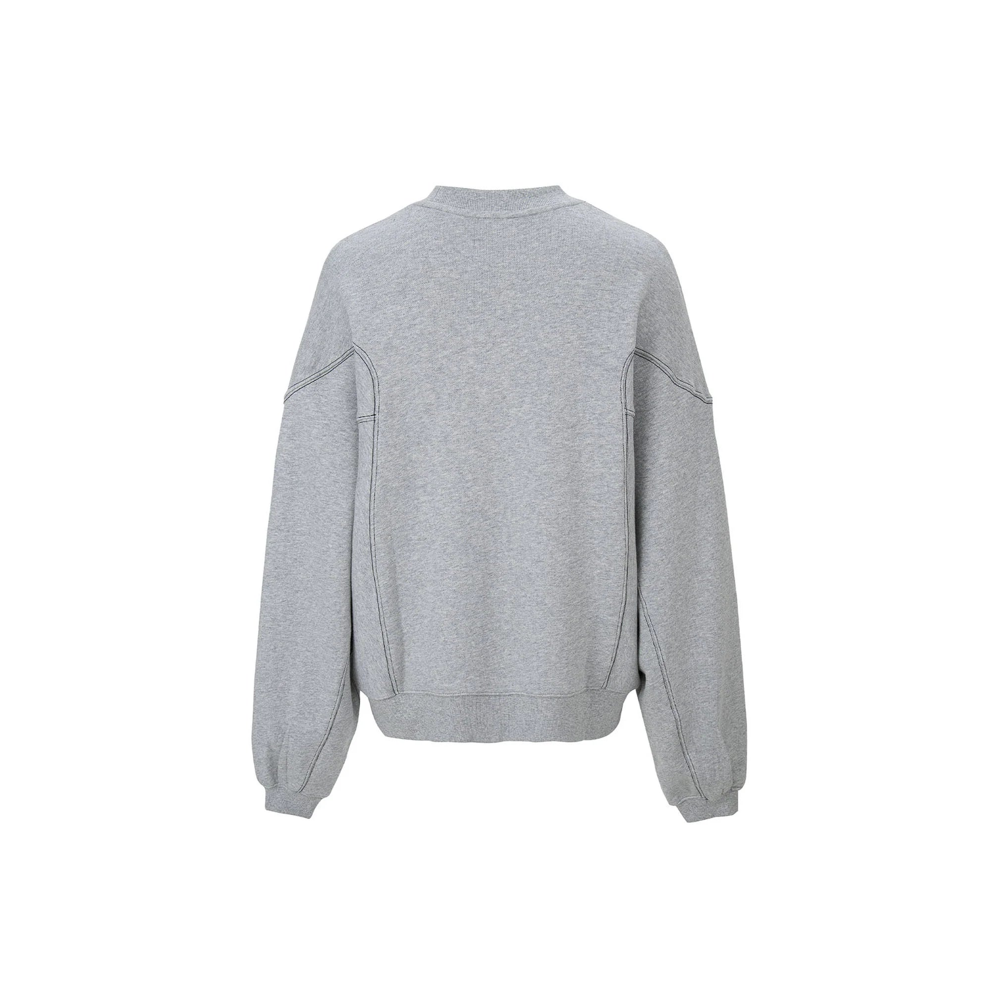 F2CE Pleated Panel Logo Embroidery Sweatshirt