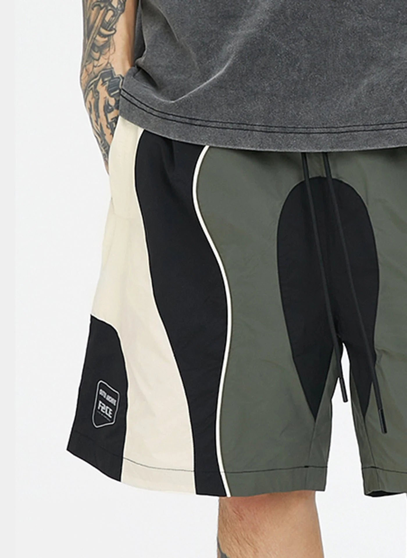 F2CE Spliced Color Block Logo Shorts