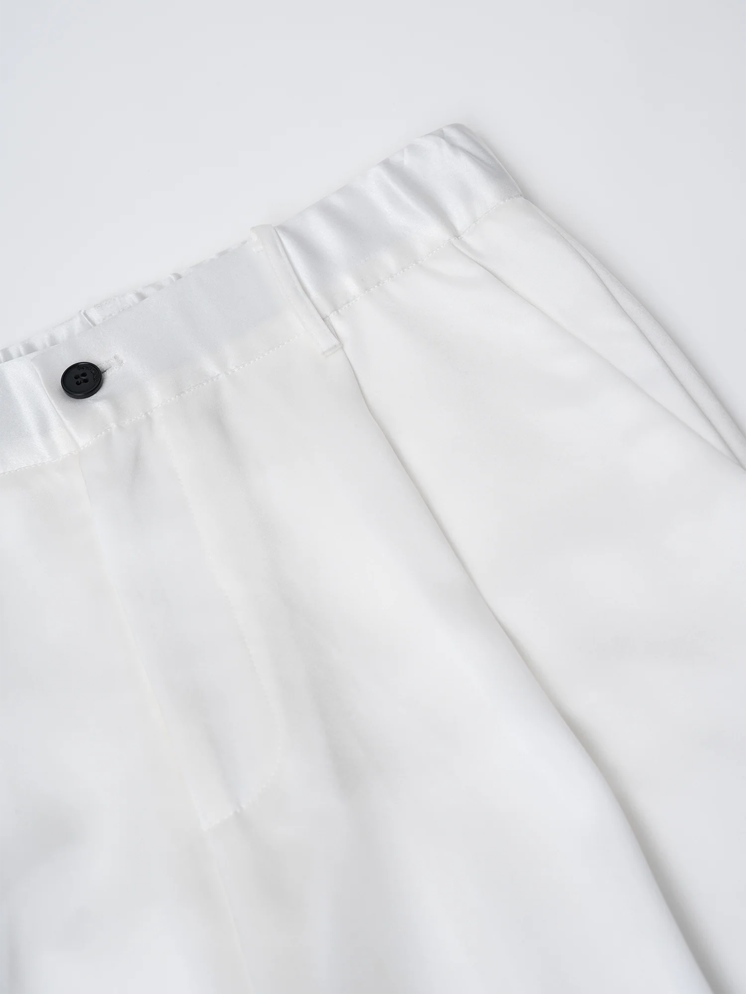 OUYANG WENJUN Minimal Satin Wide-Leg Pants