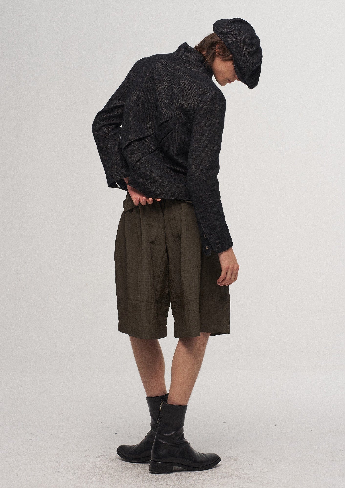 ILNya Nieternite Nifutur Double-Layer Weave Linen Jacket Black