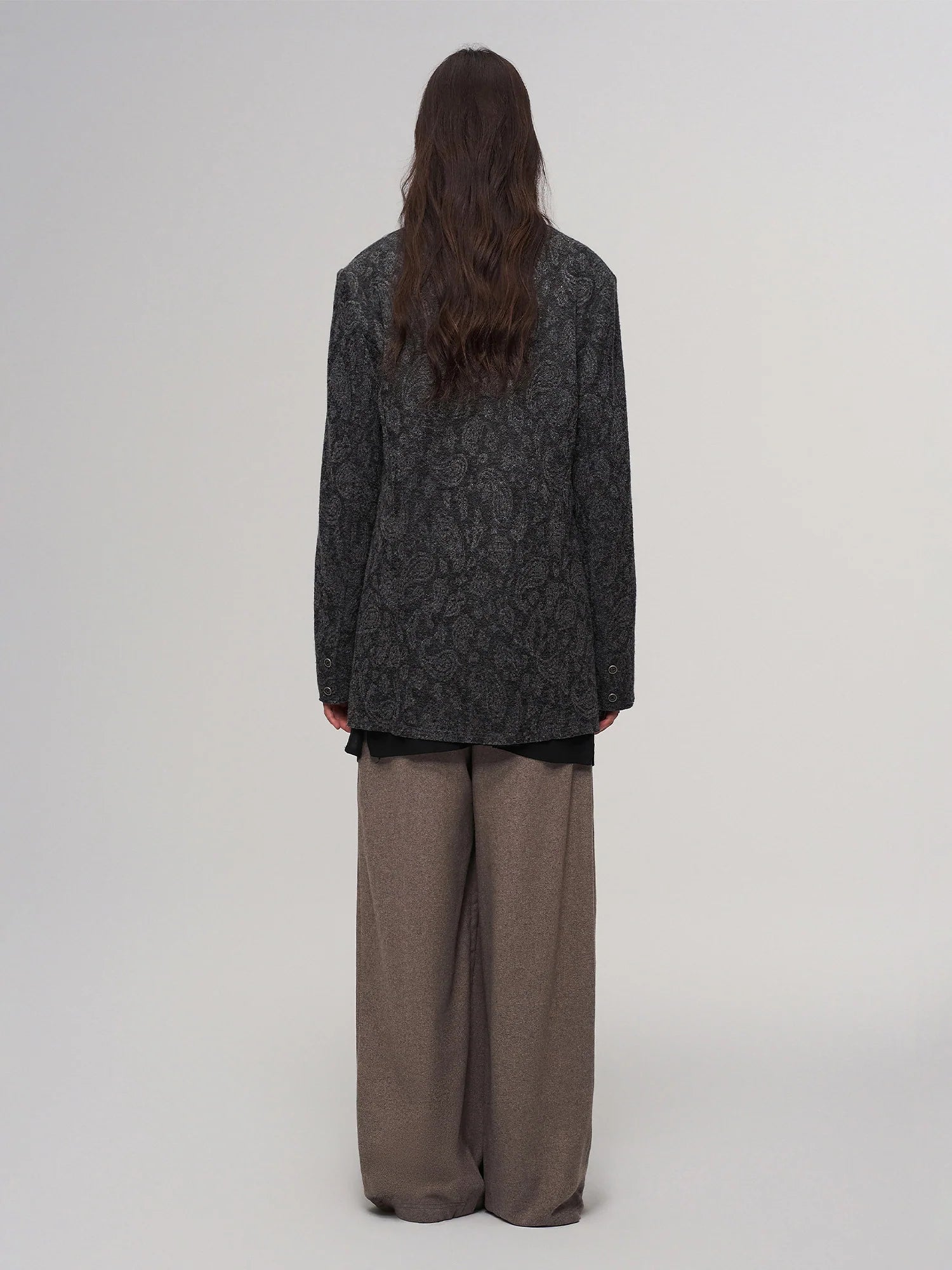 ILNya Nieternite Nifutur Paisley Jacquard Oversized Blazer