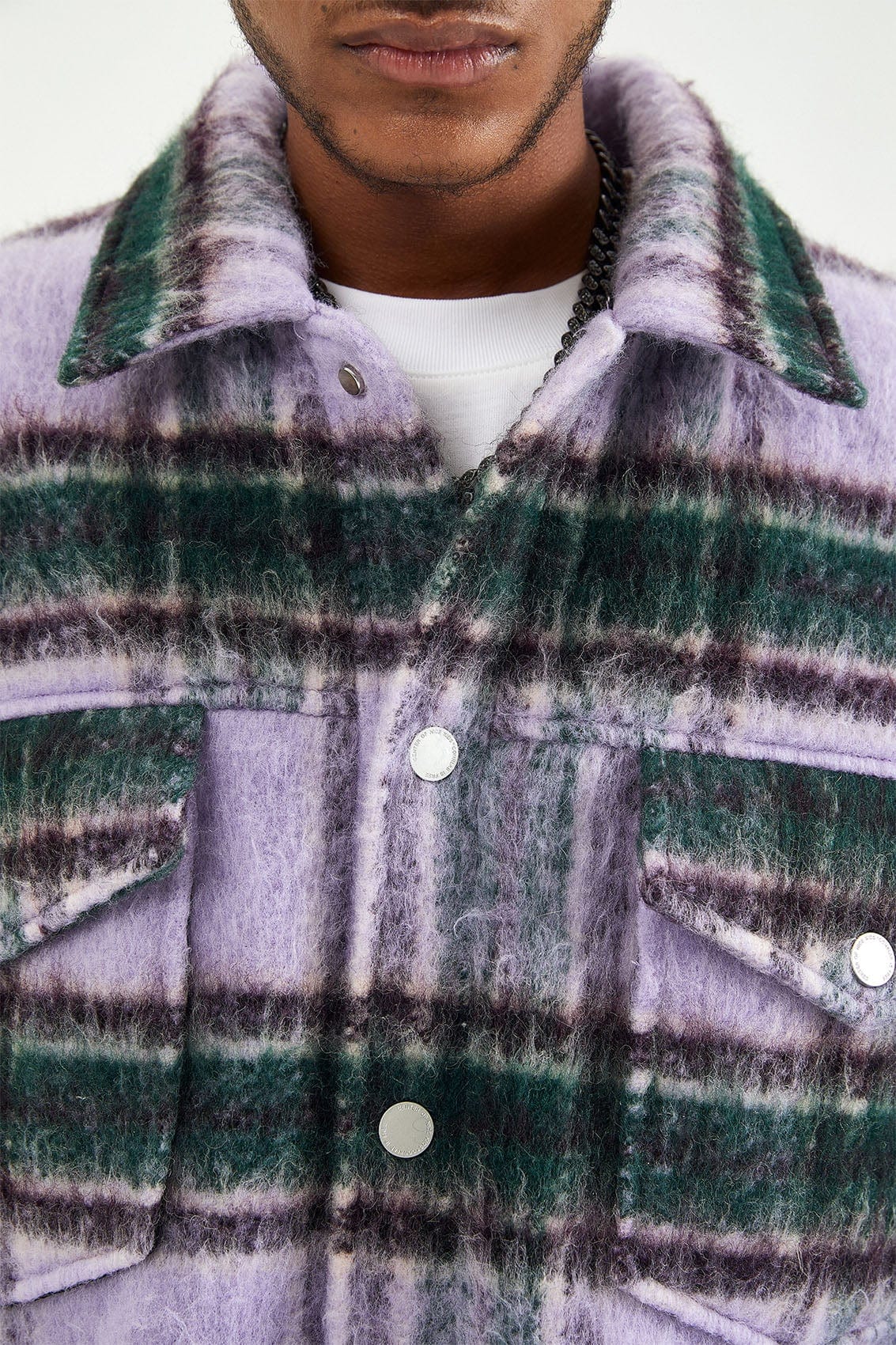 BONELESS Mohair Plaid Jacket