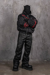 UNDERWATER Distressed Bondage MA-1 Jacket Red