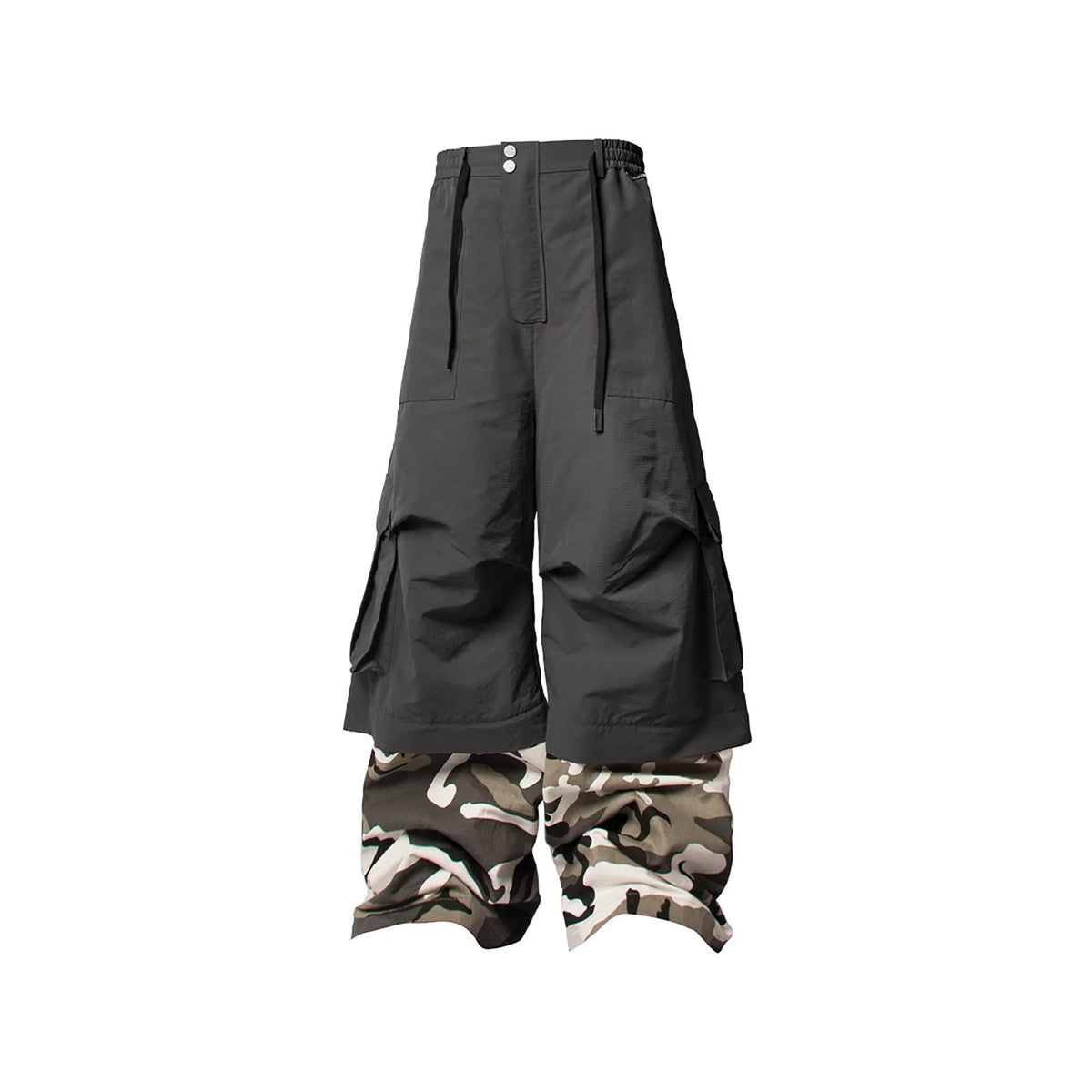 RELABEL Multi-Way Convertible Camo-Leg Cargo Pants