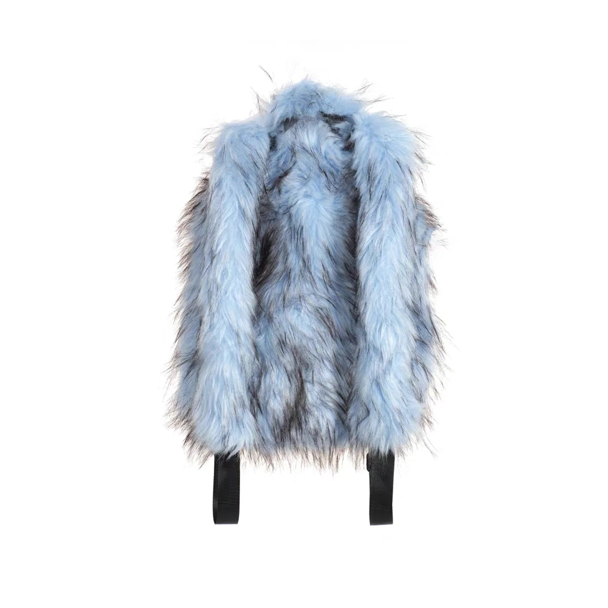 NOTHINGNESS WORLD Shaggy Faux Fur Graphic-Patch Backpack
