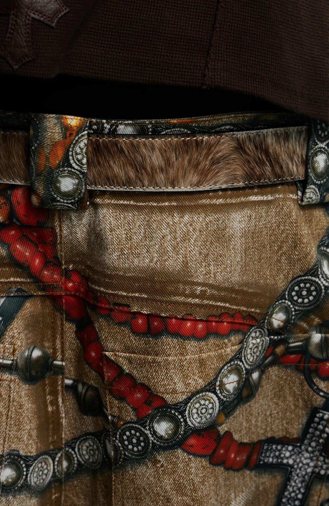 DND4DES Filigree Buckle Horsehair Leather Belt