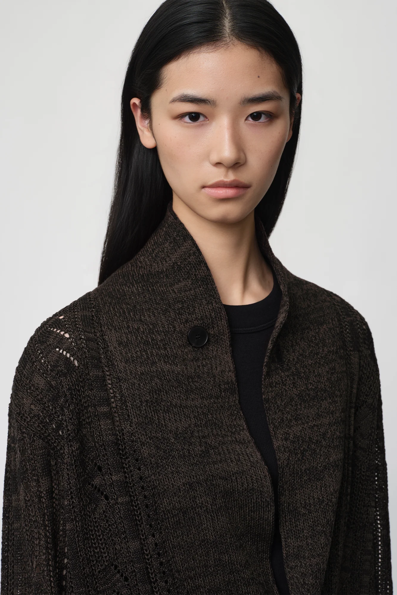 OPICLOTH Slouchy Open-Knit Cardigan