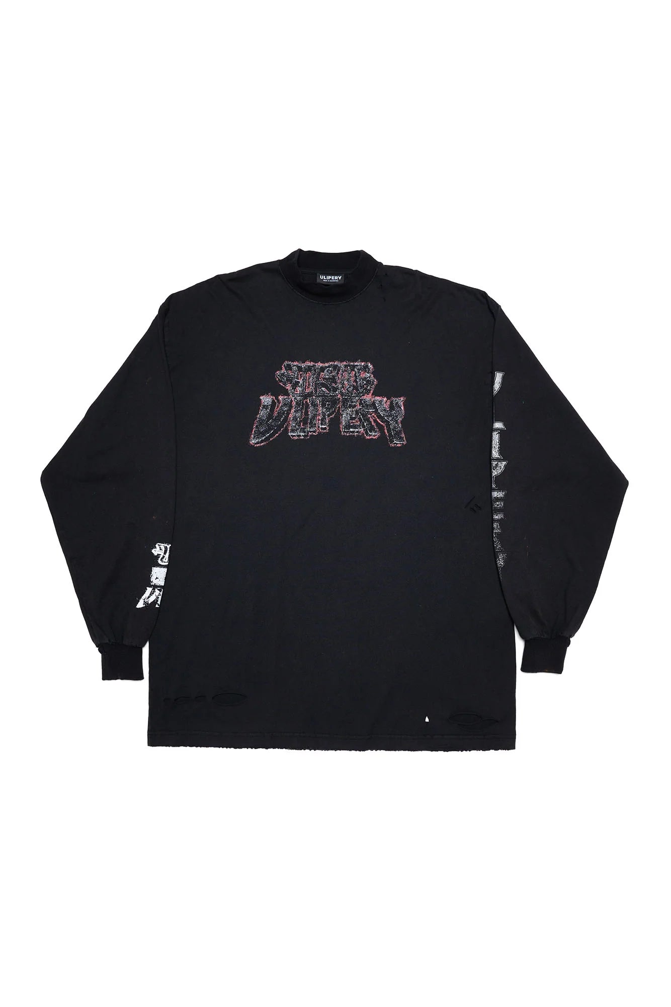 ULIPERY Distressed USB Flash Drive Graphic Long Sleeve Tee