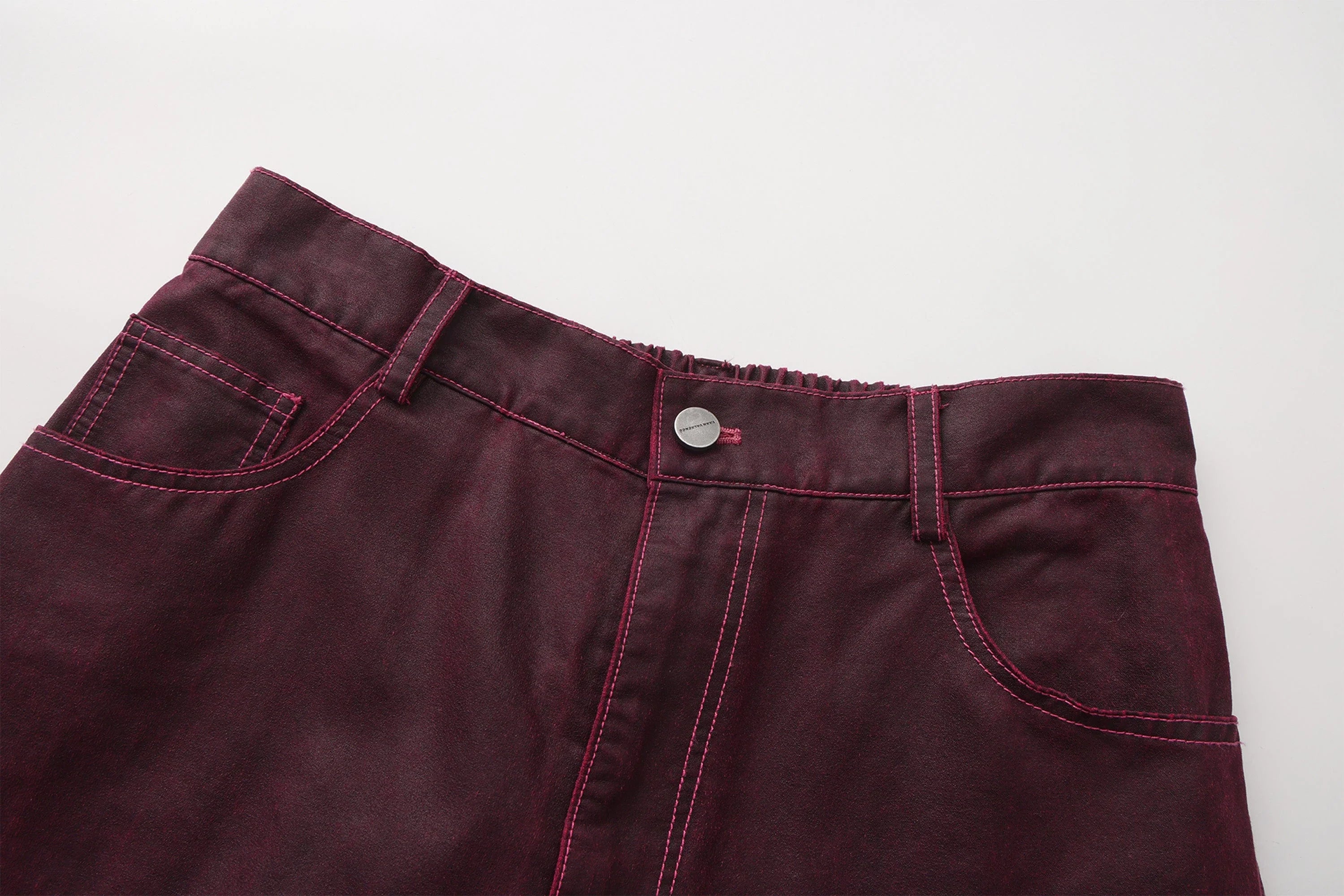 VANN VALRENCE Structured Panel Pleated-Knee Pants