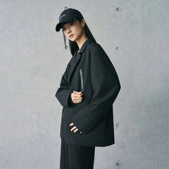 ENSHADOWER Modern Multi-pocket Zipper Outdoor Blazer