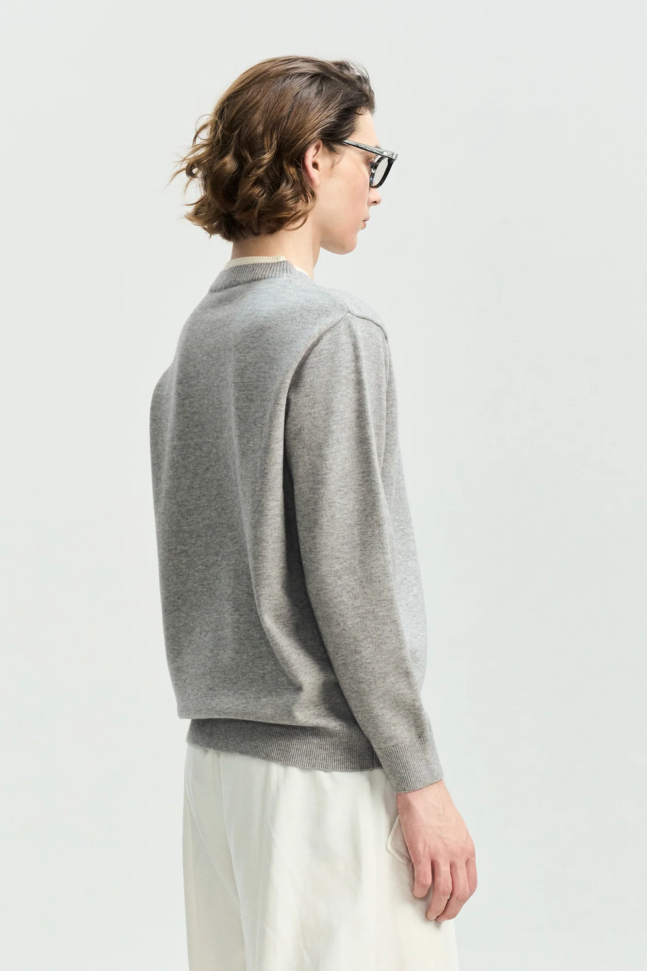 LEONSENSE Faux-Layered Henley Sweater