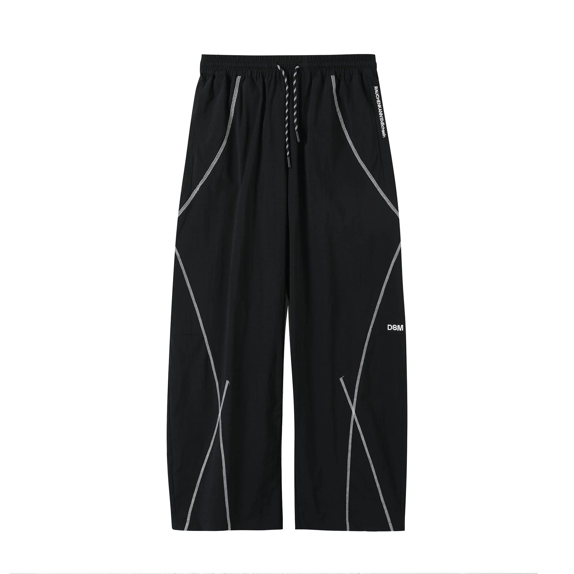 DONSMOKE Contrast Cross Stitch Quick-Dry Pants