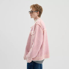 TIWILLTANG Frayed Edge Tweed Knit Jacket