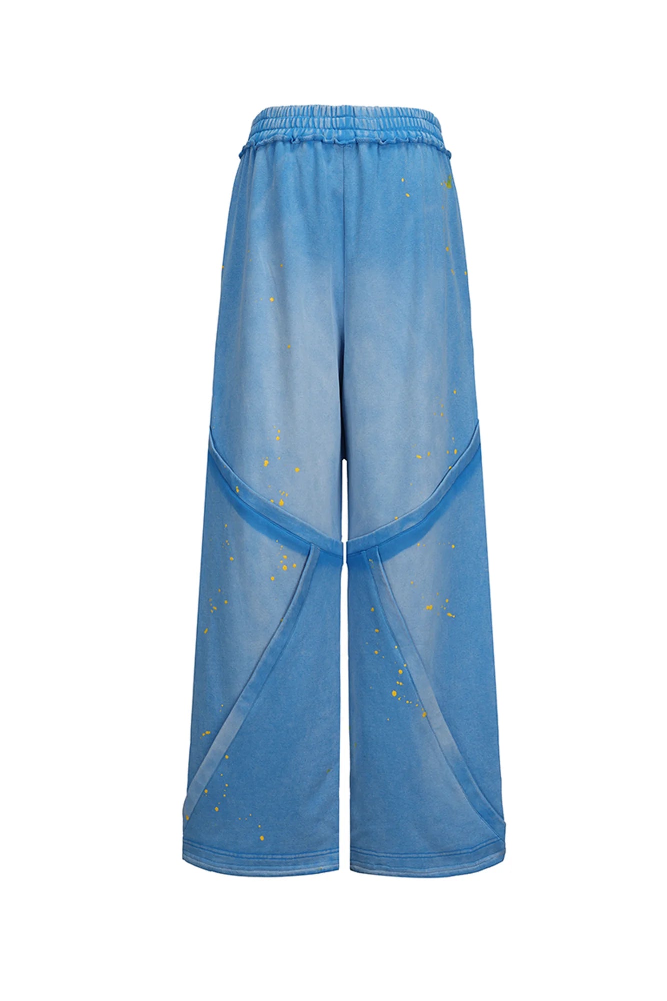 VANN VALRENCE Washed Paint-Splattered Paneled Pants